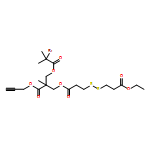 Propanoic acid, 3-(2-bromo-2-methyl-1-oxopropoxy)-2-[[3-[(3-ethoxy-3-oxopropyl)dithio]-1-oxopropoxy]methyl]-2-methyl-, 2-propyn-1-yl ester
