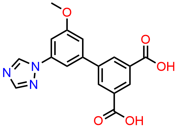 3'-methoxy-5'-(1H-1,2,4-triazol-1-yl)-[1,1'-biphenyl]-3,5-dicarboxylic acid