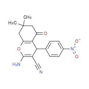 2-amino-7,7-dimethyl-4-(4-nitrophenyl)-5-oxo-5,6,7,8-tetrahydro-4H-chromene-3-carbonitrile
