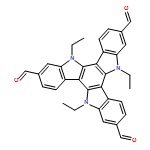 5H-Diindolo[3,2-a:3',2'-c]carbazole-2,7,12-tricarboxaldehyde, 5,10,15-triethyl-10,15-dihydro-