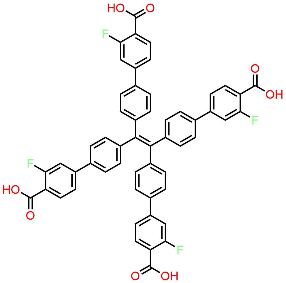 [1,1'-Biphenyl]-4-carboxylic acid, 4',4''',4''''',4'''''''-(1,2-ethenediylidene)tetrakis[3-fluoro-