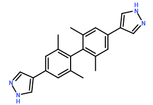 4,4'-(2,2',6,6'-tetramethyl-[1,1'-biphenyl]-4,4'-diyl)bis(1H-pyrazole)