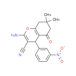 2-amino-7,7-dimethyl-4-(3-nitrophenyl)-5-oxo-5,6,7,8-tetrahydro-4H-chromene-3-carbonitrile