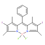 5,5-difluoro-2,8-diiodo-1,3,7,9-tetramethyl-10-phenyl-5H-dipyrrolo[1,2-c:2',1'-f][1,3,2]diazaborinin-4-ium-5-uide