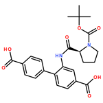 2-[[[(2s)-1-[(1,1-dimethylethoxy)carbonyl]-2-pyrrolidinyl]carbonyl]amino][1,1'-biphenyl]-4,4'-dicarboxylic acid