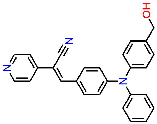 (Z)-3-(4-((4-(Hydroxymethyl)phenyl)(phenyl )amino)phenyl)-2-(pyridin-4-yl)acrylonitrile