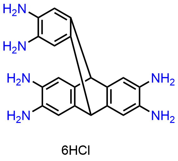9,10[1',2']-Benzenoanthracene-2,3,6,7,14,15-hexamine, 9,10-dihydro-, hydrochloride (1:6)