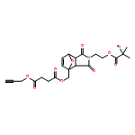 (2-(2-((2-bromo-2-methylpropanoyl)oxy)ethyl)-1,3-dioxo-1,2,3,3a,7,7a-hexahydro-4H-4,7-epoxyisoindol-4-yl)methyl prop-2-yn-1-yl succinate