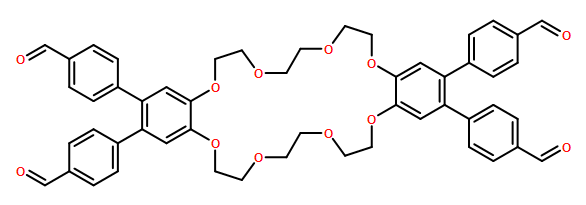 4,4',4'',4'''-(6,7,9,10,12,13,20,21,23,24,26,27-dodecahydrodibenzo[b,n][1,4,7,10,13,16,19,22]octaoxacyclotetracosine-2,3,16,17-tetrayl)tetrabenzaldehyde