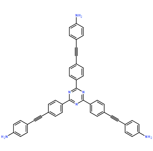 4,4',4''-(((1,3,5-triazine-2,4,6-triyl)tris(benzene-4,1-diyl))tris(ethyne-2,1-diyl))trianiline