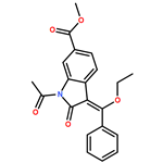 1H-​Indole-​6-​carboxylic acid, 1-​acetyl-​3-​(ethoxyphenylmethyle​ne)​-​2,​3-​dihydro-​2-​oxo-​, methyl ester