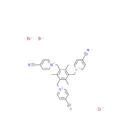 1,1',1''-((2,4,6-trimethylbenzene-1,3,5-triyl)tris(methylene))tris(4-cyanopyridin-1-ium) bromide