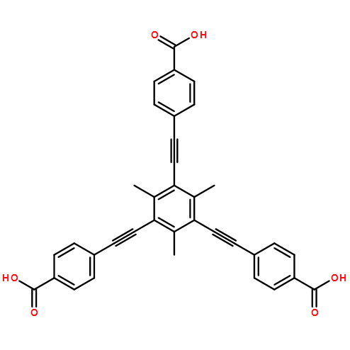 Benzoic acid, 4,​4',​4''-​[(2,​4,​6-​trimethyl-​1,​3,​5-​benzenetriyl)​tri-​2,​1-​ethynediyl]​tris-