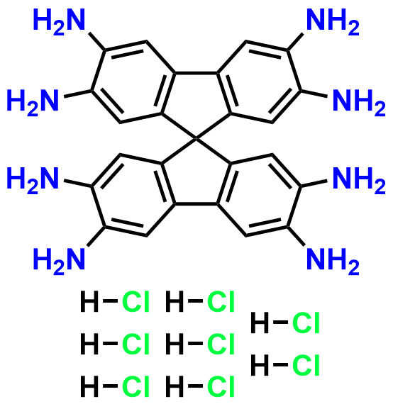 9,9'-螺二[芴] -2,2',3,3',6,6',7,7'-八胺(盐酸盐)