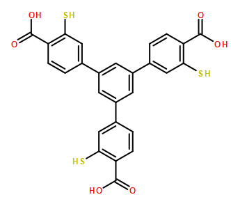 5'-(4-carboxy-3-mercaptophenyl)-3,3''-dimercapto-[1,1':3',1''-terphenyl]-4,4''-dicarboxylic acid